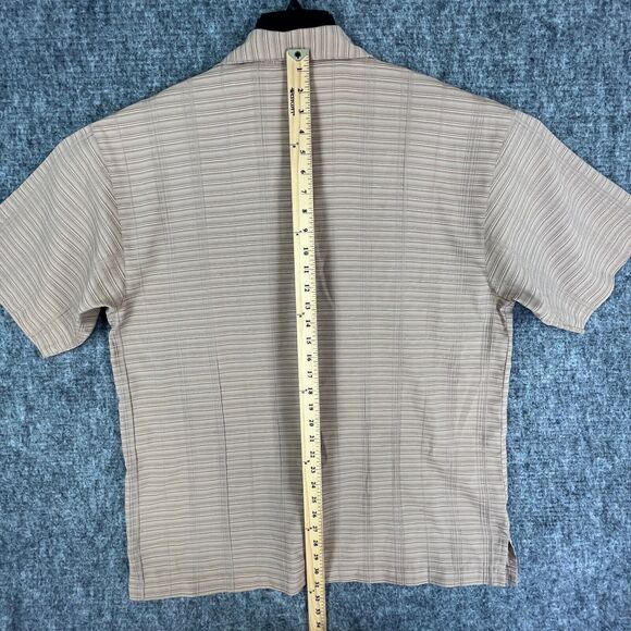 Syllables System Shirt Large Mens Basic Resort Casual Button-Down Short-Sleeve - Picture 7 of 9